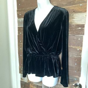 Velvet, peplum, Sundance blouse.